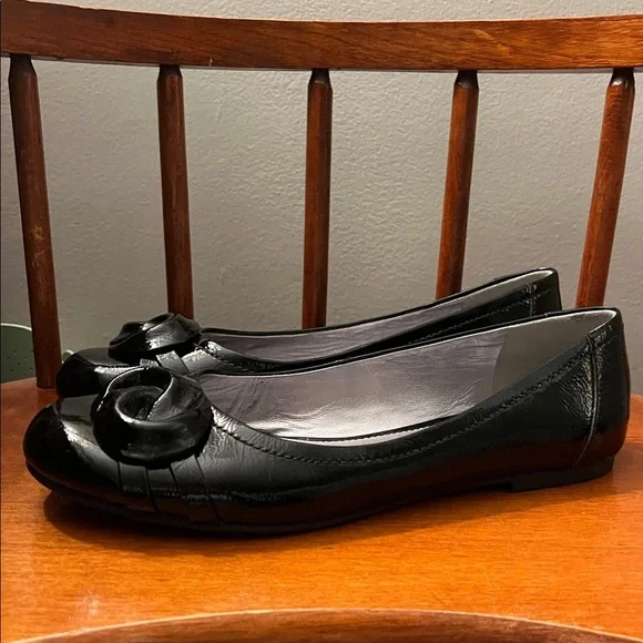 ECCO Women’s Black Patent Leather Ballet Flats Size 39 - Picture 4 of 9